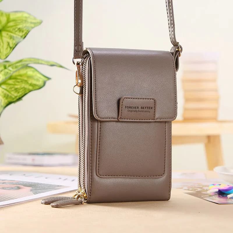image-2022 new touch screen mobile phone bag female small oblique cute mobile phone small bag fashion wallet vertical section