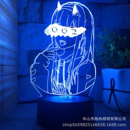image-3D Night Light LED USB Desk Lamp Touch Remote Control Modern Minimalist