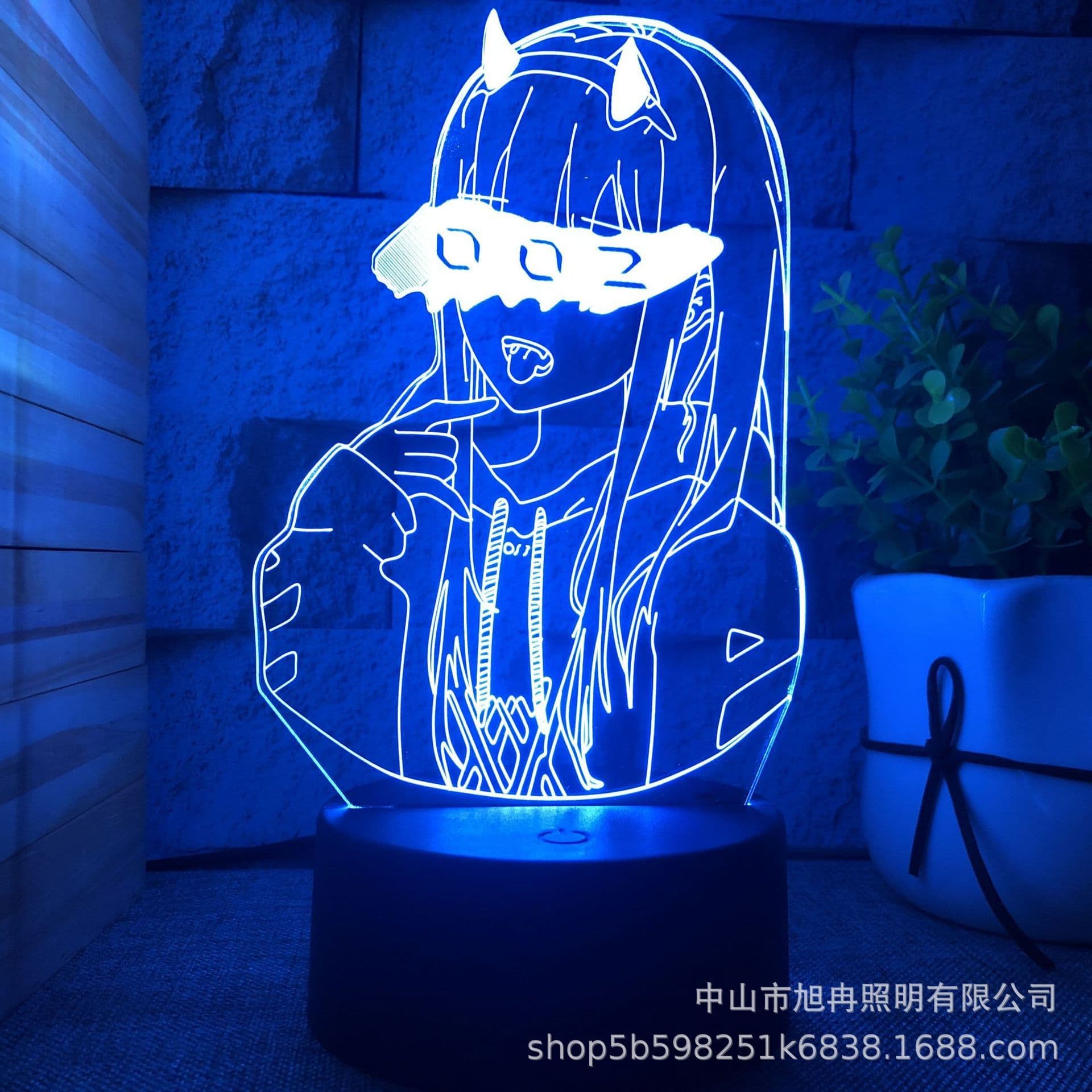 image-3D Night Light LED USB Desk Lamp Touch Remote Control Modern Minimalist