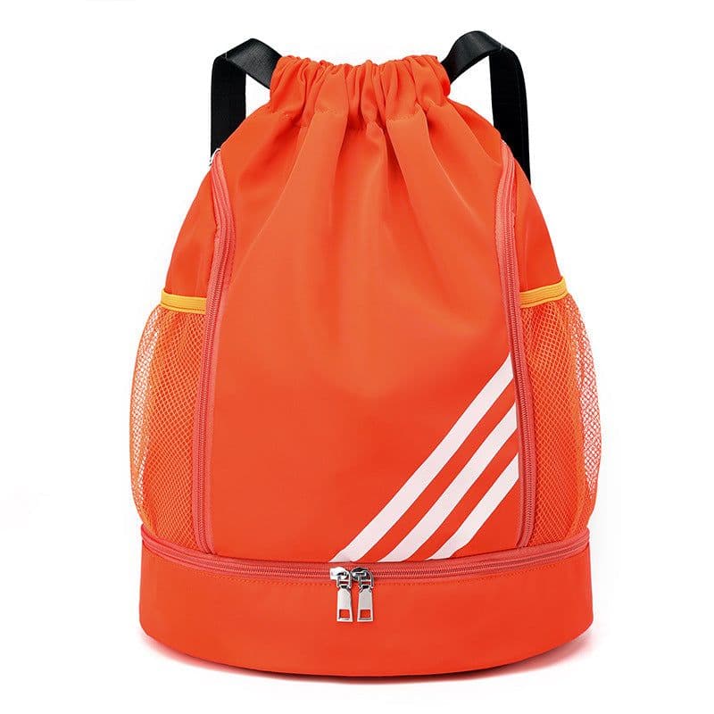 image-Oxford Cloth Drawstring Backpack Silver Gray