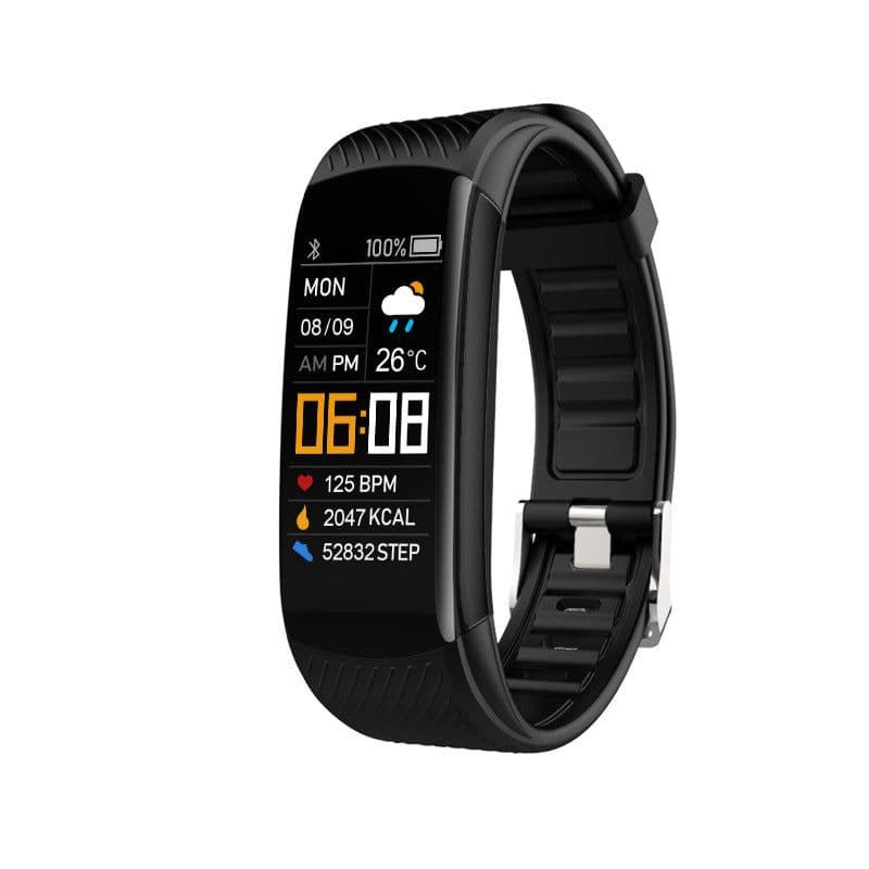 image-Oppo Apple Smart Sports Bracelet - Black Waterproof Health Monitor