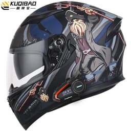 image-Coolqibao Motorcycle Full-Face Helmet Bluetooth XXL Gray