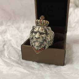 image-Huishun Lion Head Ring Titanium Steel Adjustable