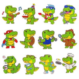 image-Douyin Rabbit Year Puzzle Sticker - DIY Crystal Diamond Fridge Decal - Cartoon Style