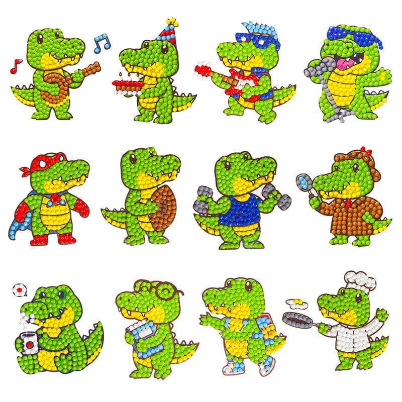 image-Douyin Rabbit Year Puzzle Sticker - DIY Crystal Diamond Fridge Decal - Cartoon Style