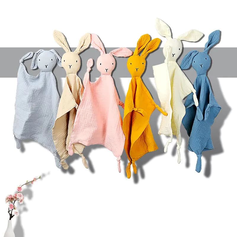 image-Augleka Baby Soothing Towel - Rabbit Dark Blue 30cm