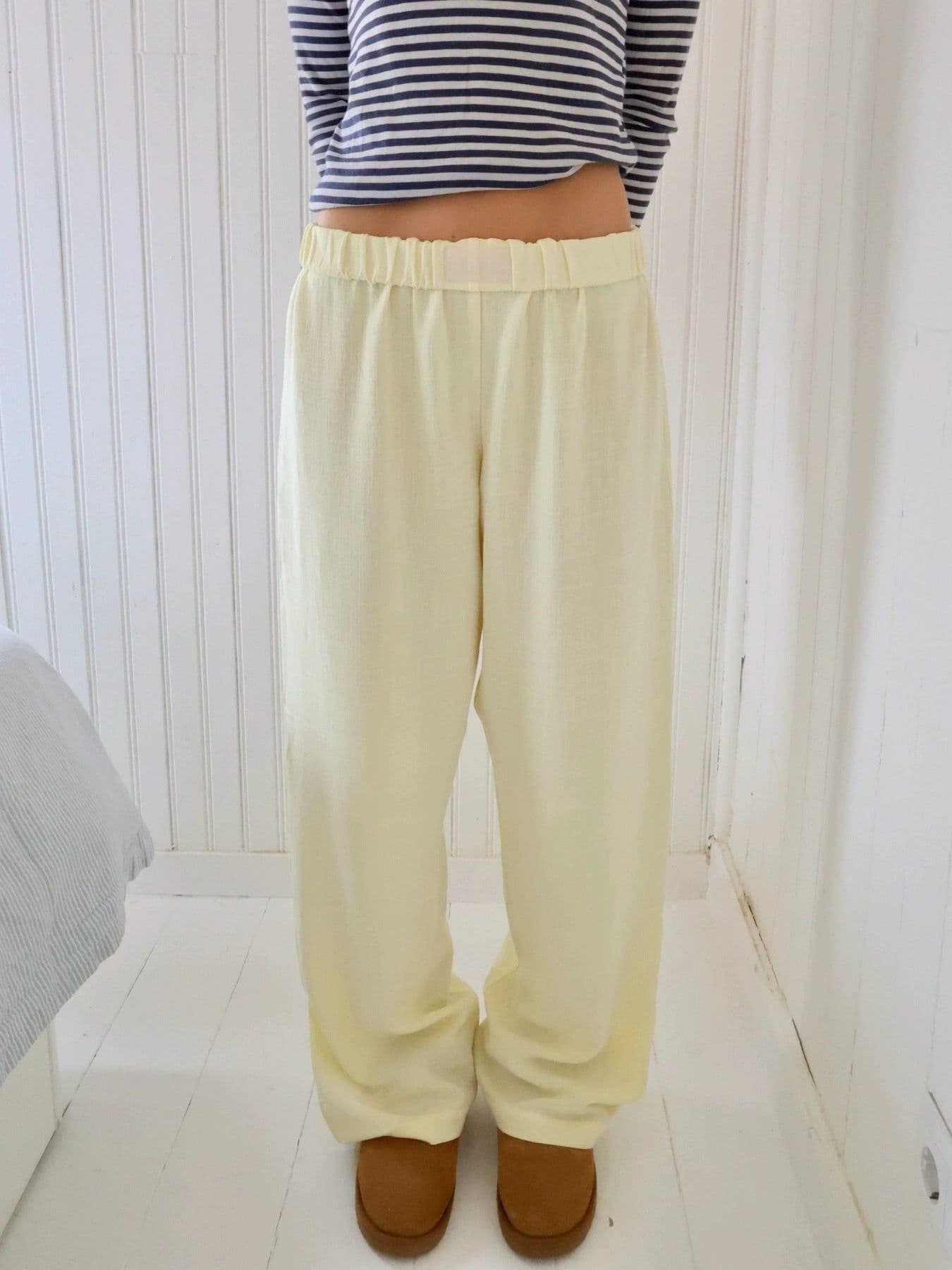 image-Boli Family Women's Striped Casual Pants - Pink High Waist