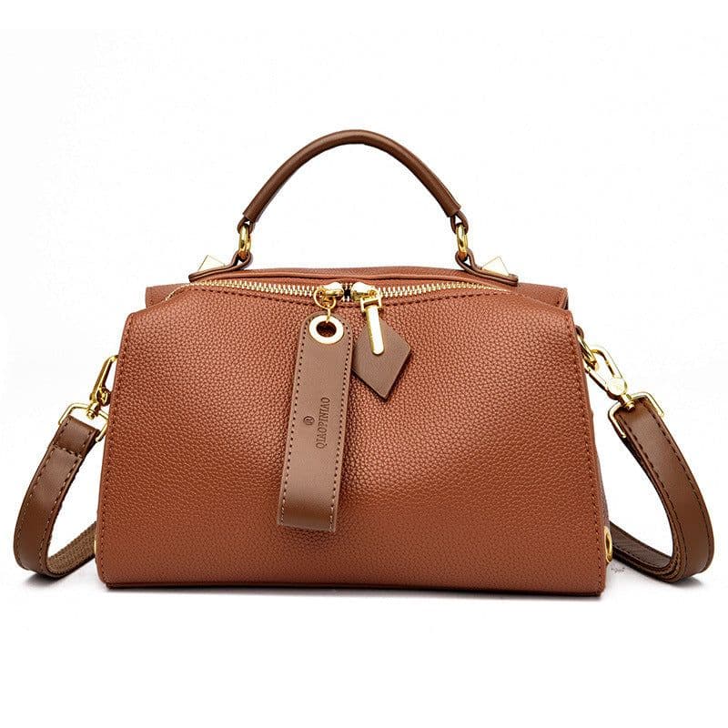 image-Boston Shoulder Bag - Black PU Casual