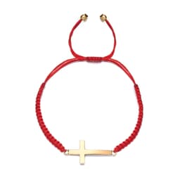image-Ba Yue Cross-Border Couple Rope Bracelet - Red/Black Alloy