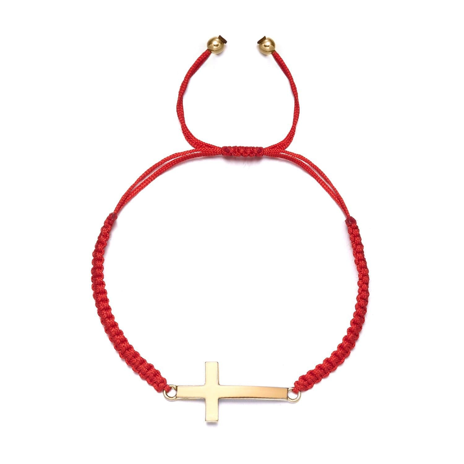 image-Ba Yue Cross-Border Couple Rope Bracelet - Red/Black Alloy