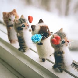 image-Kitten Wool Felt DIY Material Pack - Orange