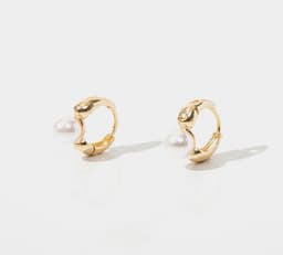 image-Gold-plated French-style Pearl Earrings, Retro Chic, High-End (59 characters)