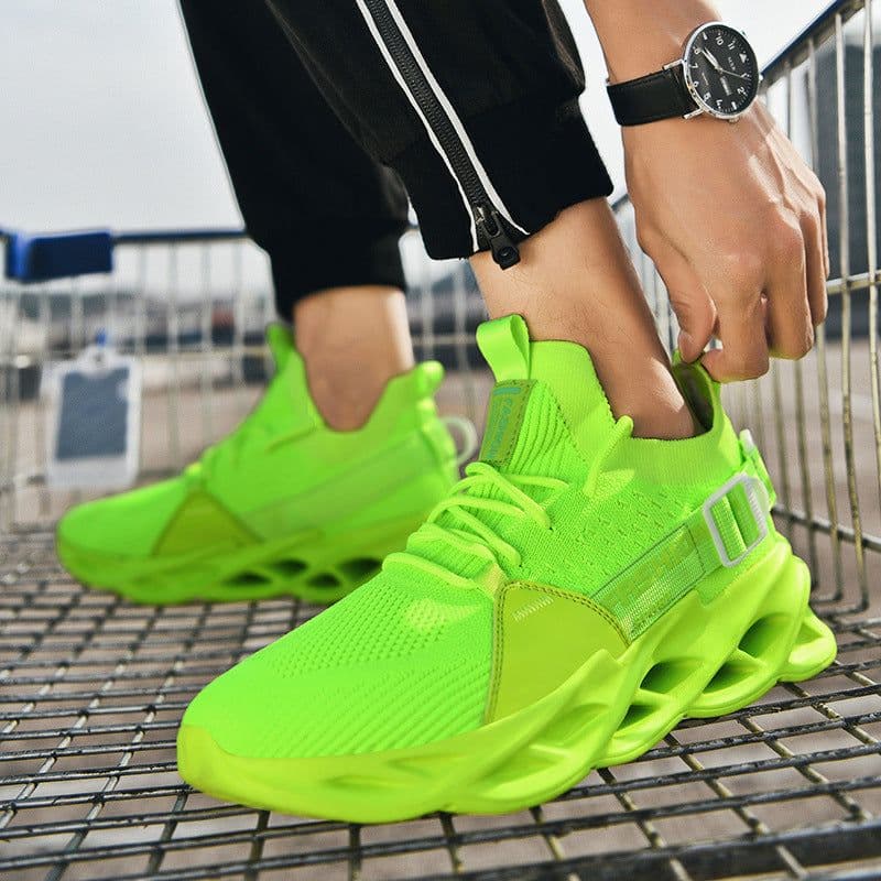 image-Spot Large Men's Running Shoes Sizes 45-46 Lightweight Breathable Mesh
