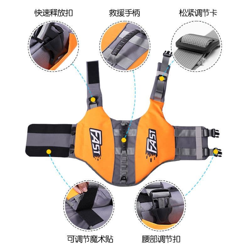 image-DOTON Dog Life Jacket XL - Orange Polyester