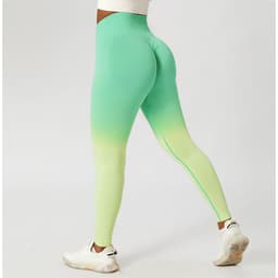 image-Gradient Yoga Leggings High Waist Tummy Control Violet