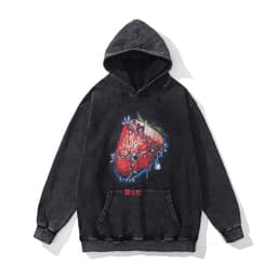 image-Cotton Fleece Hoodie - Kangaroo Pocket Loose Fit XXL