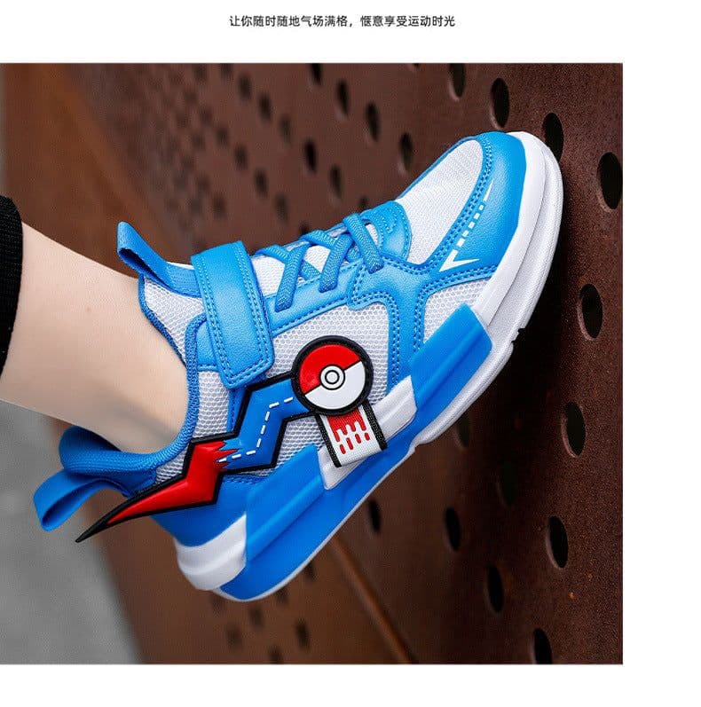 image-Autumn middle and big children's shoes boys sports shoes primary school students single mesh children's shoes boys travel shoes mound tail foreign trade