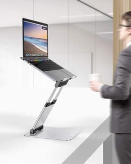 image-Adjustable Telescopic Laptop Stand - Height Lift Bracket Support