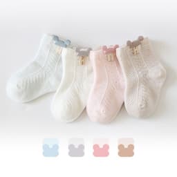 image-Newborn socks baby summer thin section baby boneless super cute cute middle tube socks 0-6 months wholesale baby
