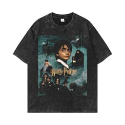image-Men's Oversized T-Shirt - Retro Washed Cotton Crew Neck