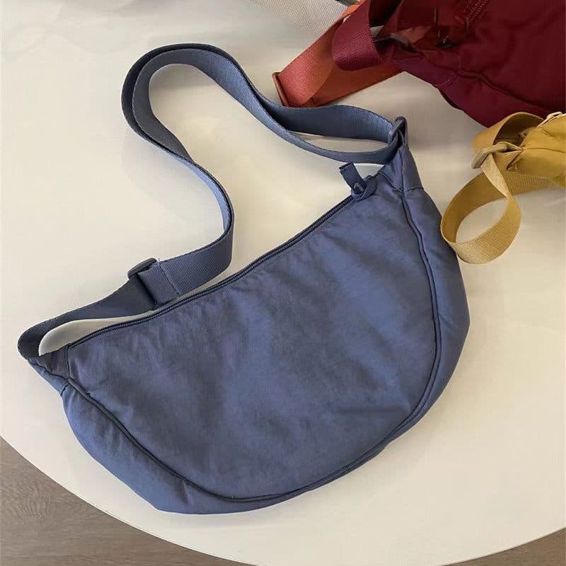 image-Urban Simplicity Nylon Dumpling Bag - Lemon Yellow Crossbody