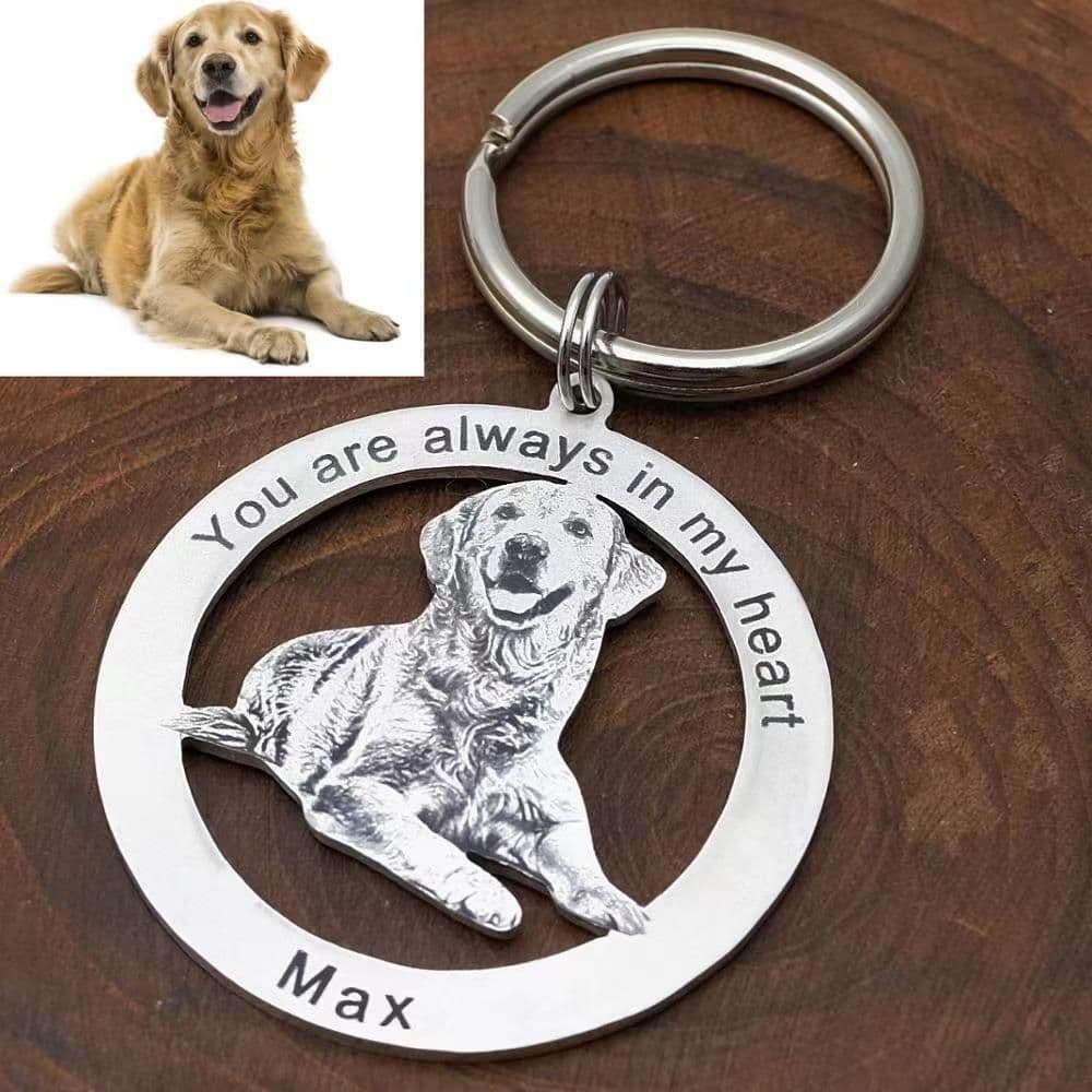image-Pet Photo Keychain - Titanium Steel Customizable