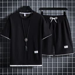image-Main push 2023 new waffle suit short-sleeved Korean version men's youth trendy short-sleeved suit