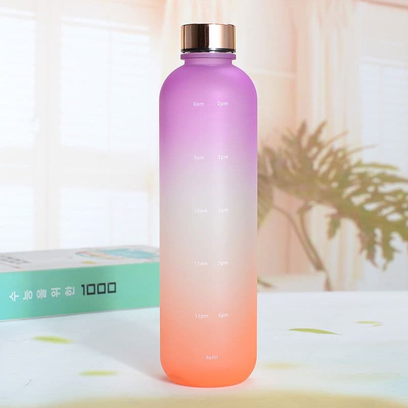 image-Harmony Large Sports Cup - 1000ml Matte Plastic, Yellow/Purple