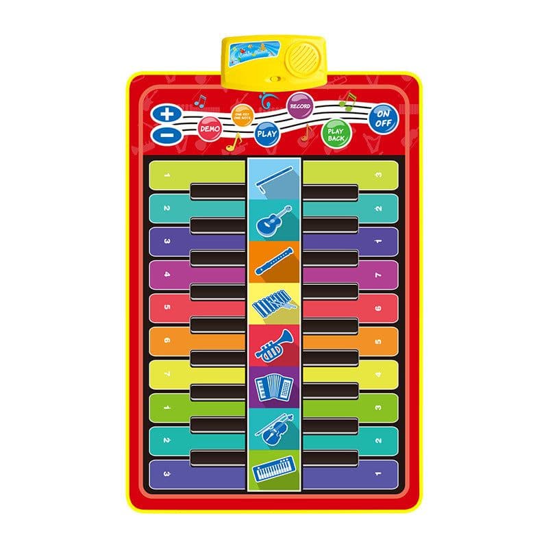 image-Children's Music Play Mat - Piano Keys Crawling Mat