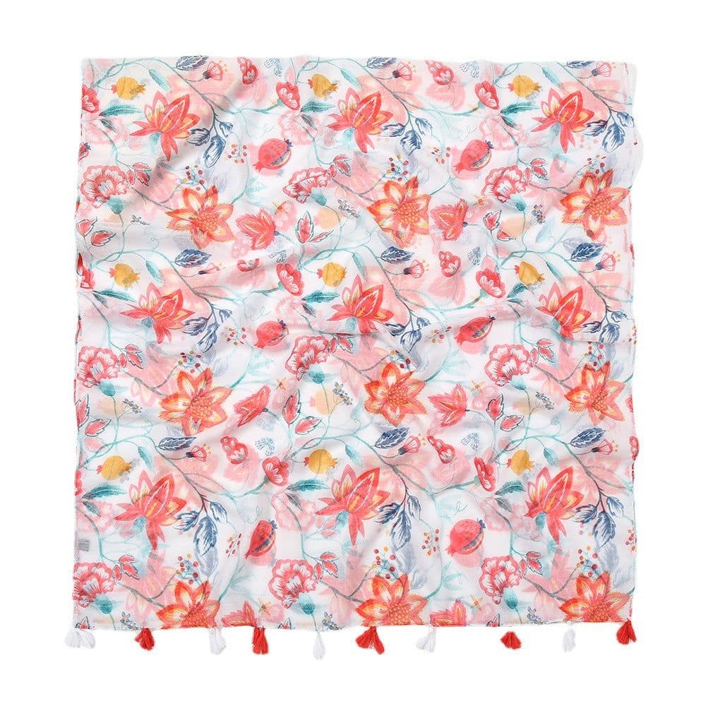 image-Japanese/Korean Butterfly Print Sun Protection Scarf, Beach Towel, 180x90cm