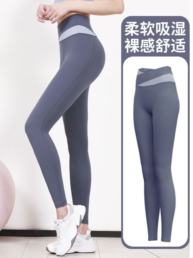 image-Summer new one-piece fixed chest pad sports top yoga pants suit fitness short-sleeved beauty back two-piece set for women