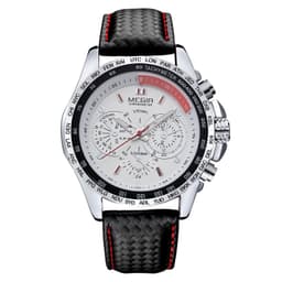 image-MEGIR 30M Waterproof Men's Sports Watch - Black Dial 43mm Alloy Case