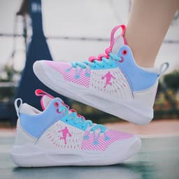 image-Boys' Breathable High-Top Basketball Shoes - Baolan Mesh (65 characters)