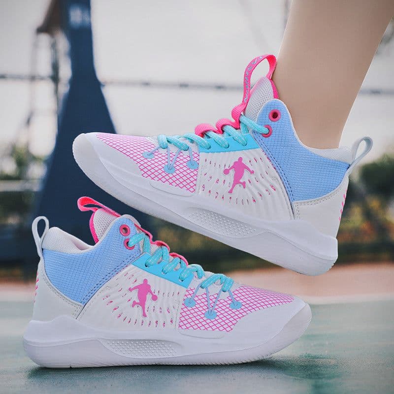 image-Boys' Breathable High-Top Basketball Shoes - Baolan Mesh (65 characters)