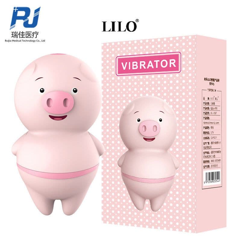 image-Tongue Licking Pig Silicone Wireless Vibrator - Adult Massage Toy