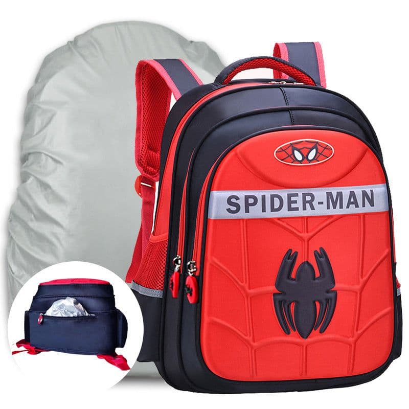 image-Sly Bird Cartoon School Bag - Red, Toddler Boy 3D Superman