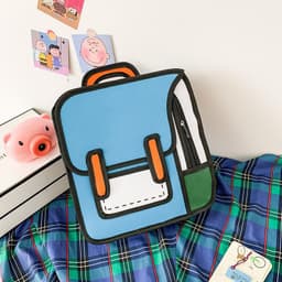 image-Backpack Lin Miaomiao Purple Korean 2D Comics 3D 2021 School Youth - Unisex