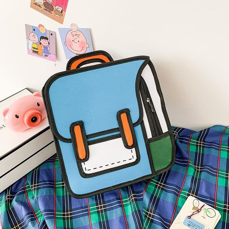image-Backpack Lin Miaomiao Purple Korean 2D Comics 3D 2021 School Youth - Unisex