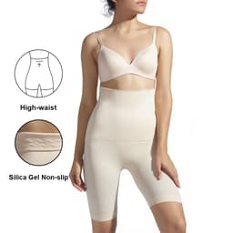 image-Cross-border Foreign Trade Ladies High Waist Silicone Dispensing Body Sculpting Pants Europe and America Tight Underpants