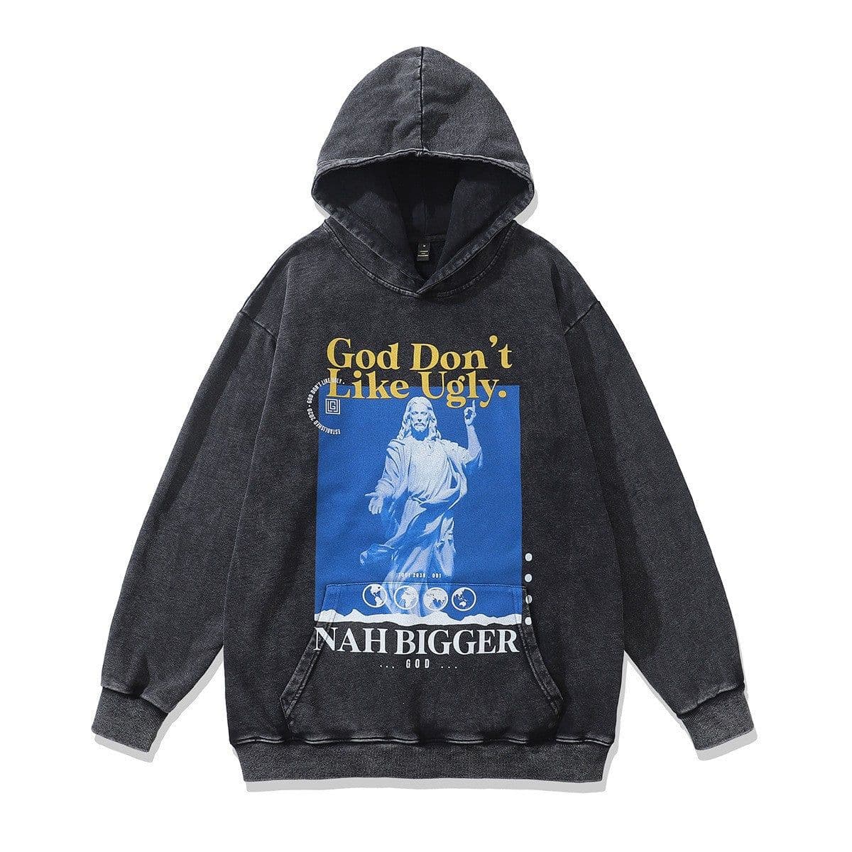 image-Cotton Fleece Hoodie - Kangaroo Pocket Loose Fit XXL