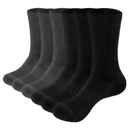 image-YUEDGE Combed Cotton Mid-Calf Sports Socks - Grey XXL