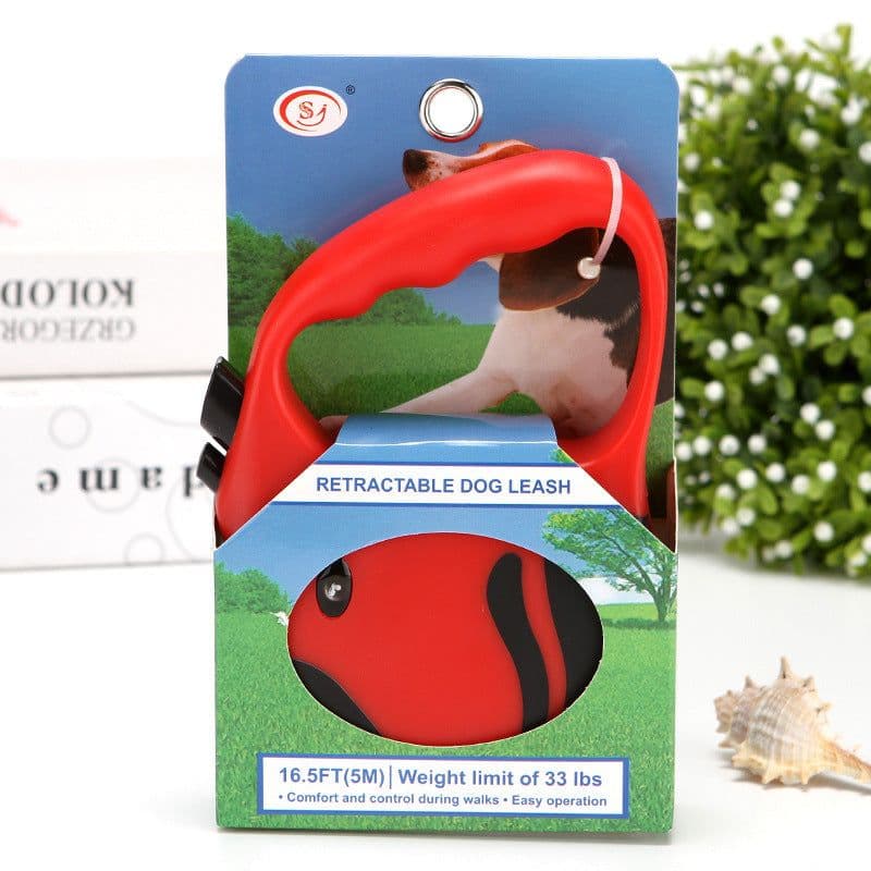 image-Auto Retractable Dog Leash - 5M ABS Walking Chain Rope
