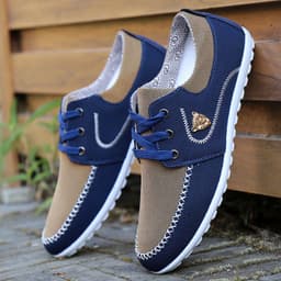 image-Men's Canvas Casual Shoes Gray Size 44
