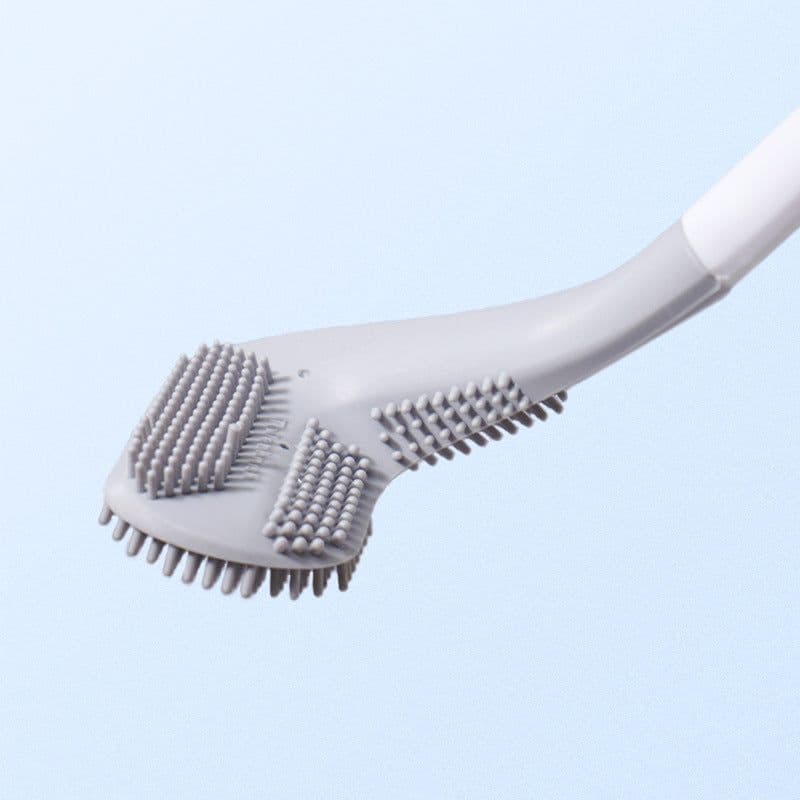 image-Qingqiu Green Toilet Brush Set Wall Hanging Long Handle No Dead Corner Cleaning