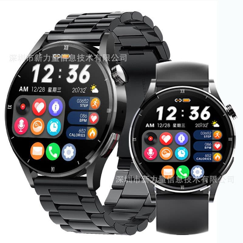image-QS39 Smart Watch - Bamboo Steel Gold 1.32"