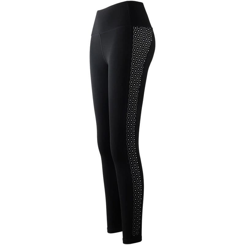 image-Yujia 2023 Peach Yoga Pants - High-Waist Mesh Sweat-Absorbing Tights