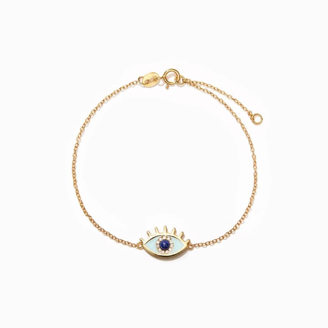 image-Evil Eye Enamel Bracelet - Women's Fashion Jewelry
