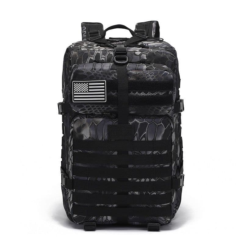 image-Okali 36-55L Tactical Backpack - MOLLE Expandable, Camping, Hiking, Oxford Cloth