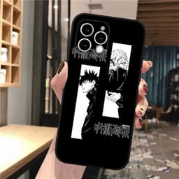 image-iPhone 15 Cartoon Phone Case - Black, Trendy, Anti-fall TPU