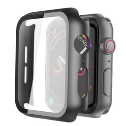 image-Suitable for Apple 7 representative case iwatch S7 watch protective cover shell film integrated PC frosted tempered film all-inclusive shell